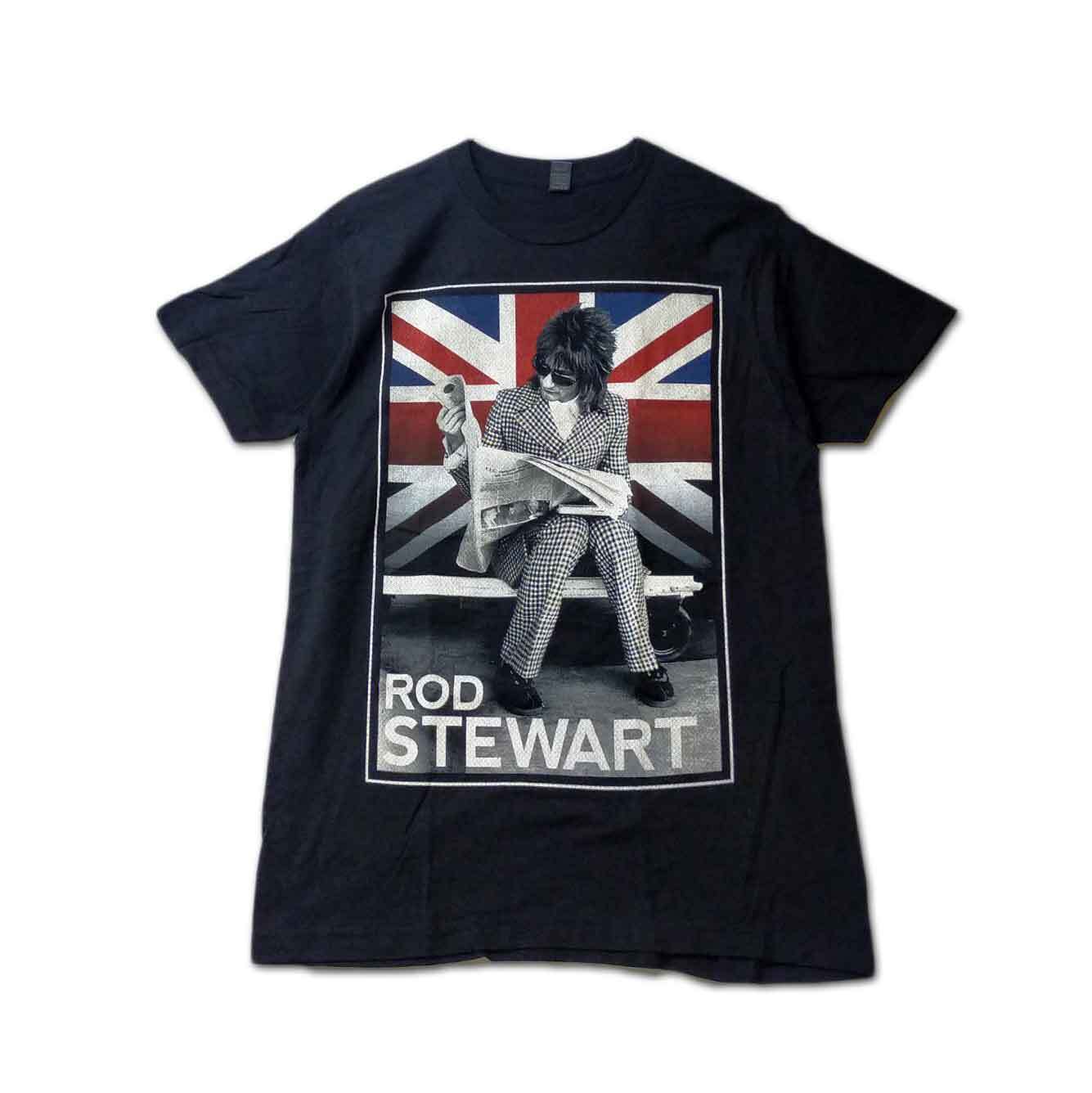 Rod Stewart Tシャツ ロッド・スチュワート Union Jack 2014 Tour [Back Print] - バンドTシャツ の通販ショップ『Tee-Merch!』